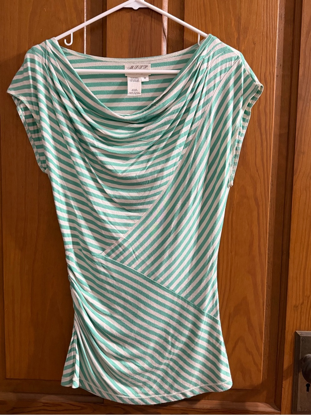 #25 Womens Like New worn twice Max Studio M cute striped top blouse